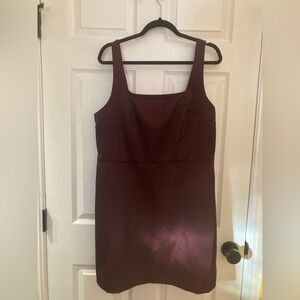 Burgundy satin dress